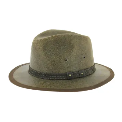 chapeau cuir safari - achat chapeau cuir - Chapellerie Traclet Reference : 4445 | Chapellerie Traclet