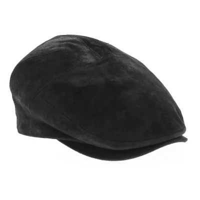 Ralph Black Leather Cap - Traclet Reference: 4481 | Traclet Hat Shop