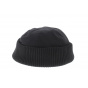 Black wool docker beanie - Traclet