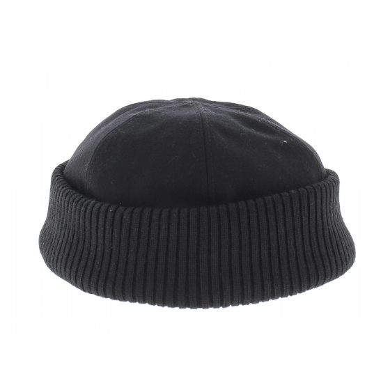 Bonnet docker laine noir - Traclet