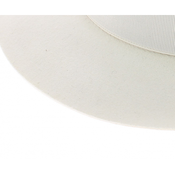 Chapeau Trilby feutre poil Borsalino blanc