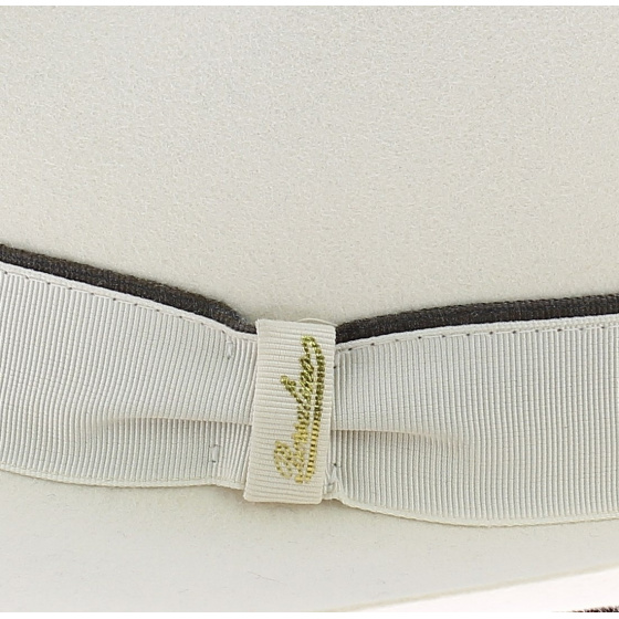 Chapeau Trilby feutre poil Borsalino blanc