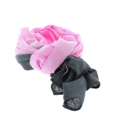 Pink and grey desert scarf