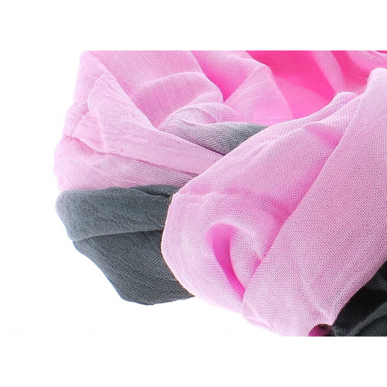 Touareg Two-Tone Rose & Grey Cotton Cheche - Traclet
