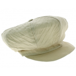 Linen newsboy cap