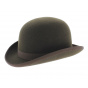 Brown Coffee Felt Bowler Hat - Traclet