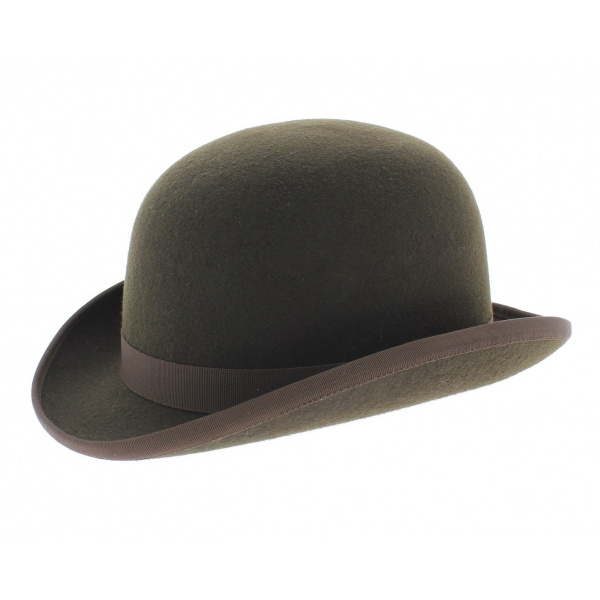 brown bowler hat