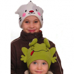 Funny frog cap green frog child