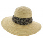 leopard wide-brimmed hat