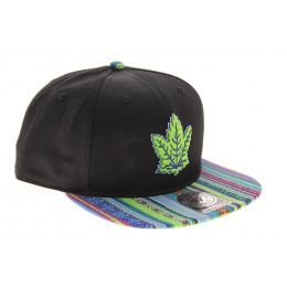 Toronto Maple Leafs Black Ethnic Pattern Snapback - 47