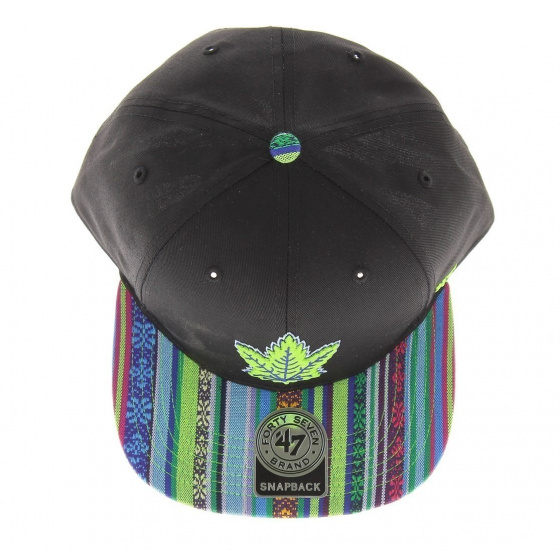 Toronto Maple Leafs Black Ethnic Pattern Snapback - 47