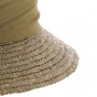 Brown hemp straw cloche hat