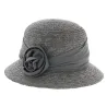 grey straw cloche hat - hat shop Reference: 4684 | Chapellerie Traclet