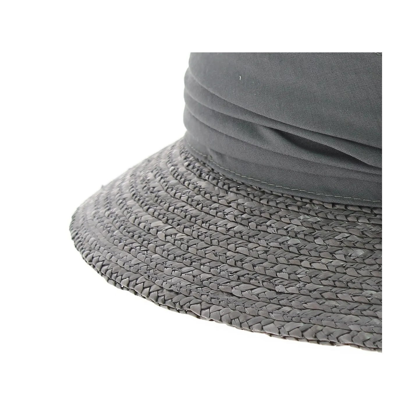 grey straw cloche hat - hat shop Reference: 4684 | Chapellerie Traclet