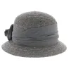 grey straw cloche hat - hat shop Reference: 4684 | Chapellerie Traclet