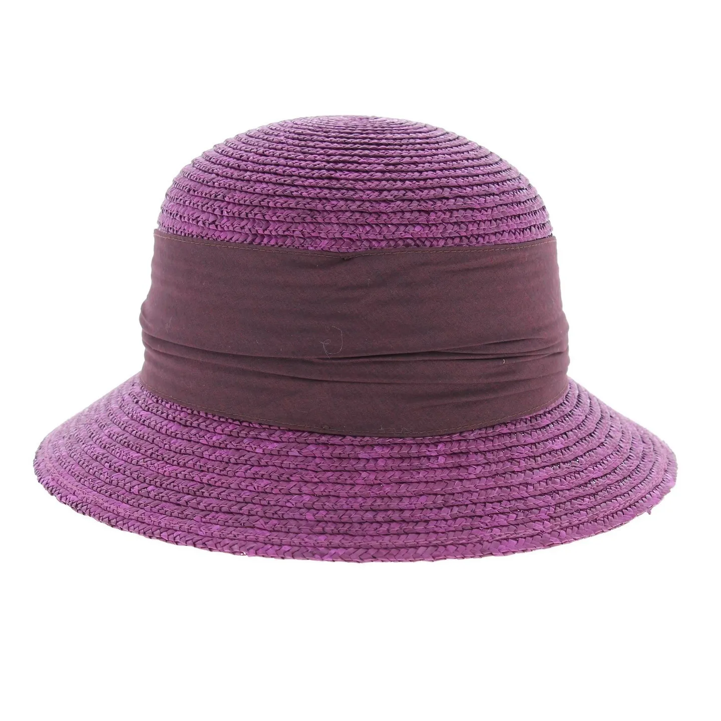 chapeau paille cloche grenat - boutique de chapeau Reference : 4685 | Chapellerie Traclet