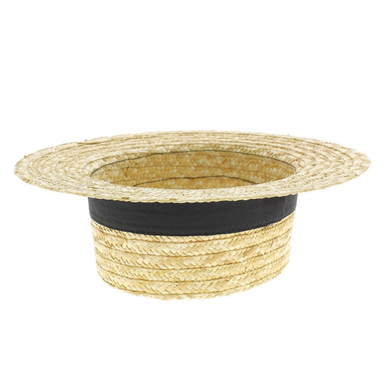 French Boater Natural Straw - Traclet French Boater Natural Straw - Traclet