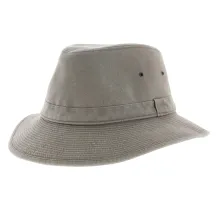 Chapeau safari Serengeti coton gris - chapeau anti uv 50+ Reference : 4793 | Chapellerie Traclet
