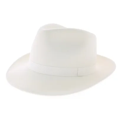 Chapeau fedora blanc Reference : 326 | Chapellerie Traclet