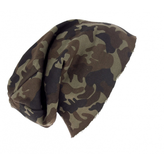 Brooklin Oversize Camouflage Beanie - Atlantis