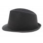 Jazz trilby hat - Black cotton