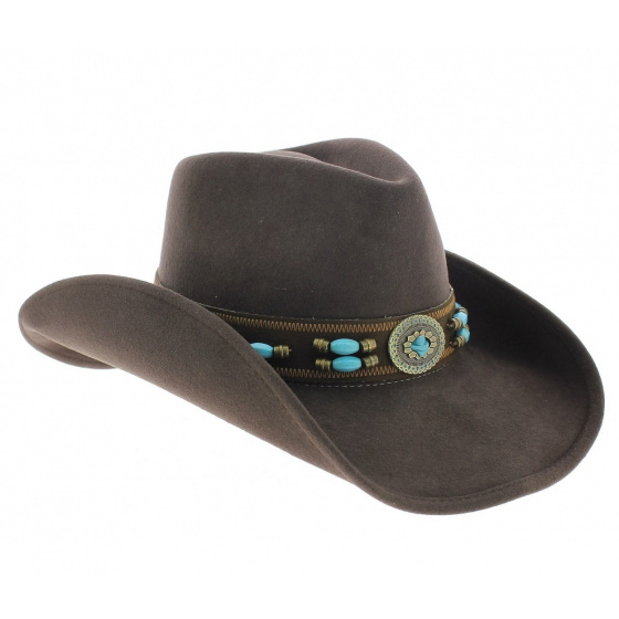 Cowboy Hat Jewel of the West Brown Felt - Bullhide Cowboy Hat Jewel of the West Brown Felt - Bullhide