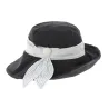 Capeline Nathalie - 100% coton noir Reference : 1591 | Chapellerie Traclet
