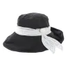 Capeline Nathalie - 100% coton noir Reference : 1591 | Chapellerie Traclet