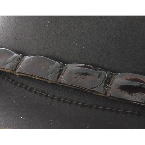 Chapeau Queensland Dent de Croco Marron - Jacaru Chapeau Queensland Dent de Croco Marron - Jacaru