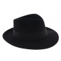 Wide-brimmed rabbit felt hat