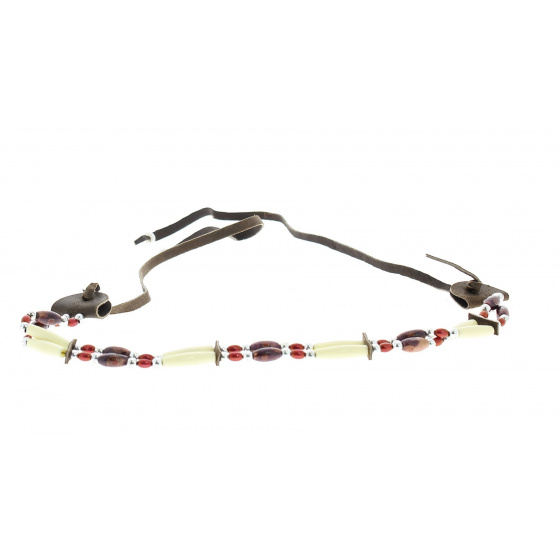 Hatband - Red Beaded Hat Trim