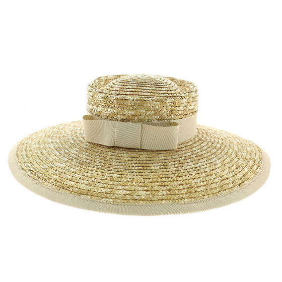 Willy's Paris Yveline Wide-Brimmed Hat in Natural Straw