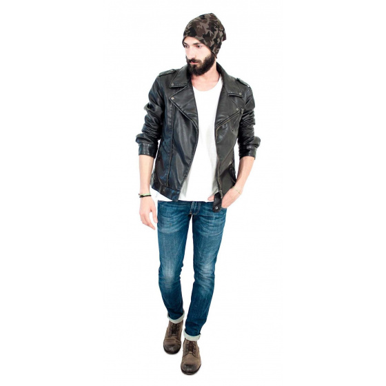 Brooklin Oversize Camouflage Beanie - Atlantis