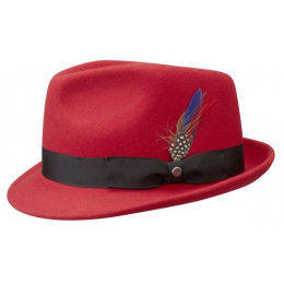 Stetson red richmond Trilby Hat
