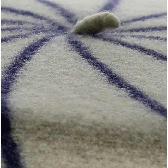 Beret a rayures bleu