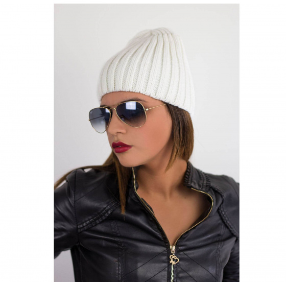 CRAIG DAVID style beanie white