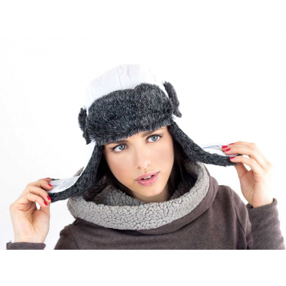 Chapka Ushanka - Eco polar Blanc