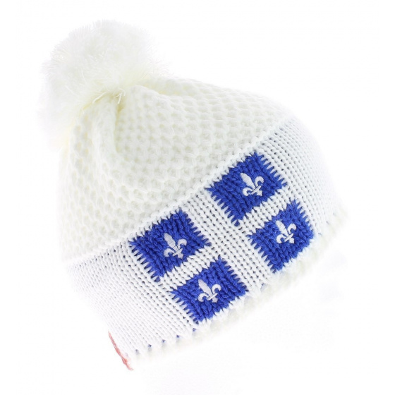 White Quebec Le Drapo Beanie