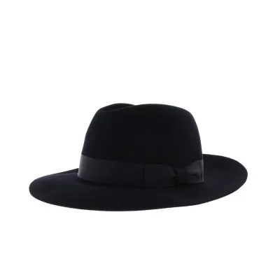 Bogarte fur felt hat navy blue Reference: 5010 | Chapellerie Traclet
