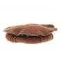 Women's Embroidered Brown Wool Pakol - Traclet