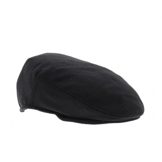 black English flat cap