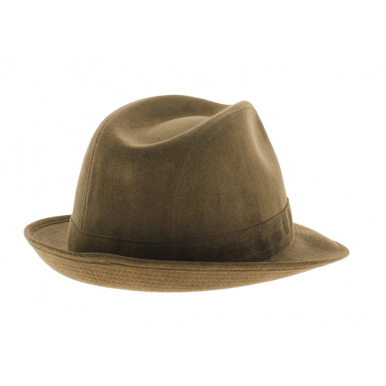 Trilby hat - Hazelnut Alcantara