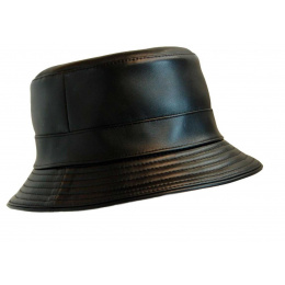 Cassel leather bob hat