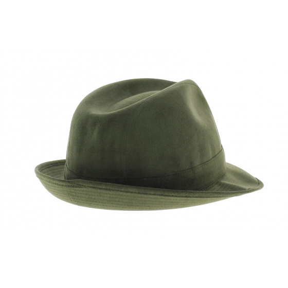 Trilby Hat - Green Alcantara