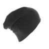 The Julietta Coal Black Beanie - long gathered beanie Reference: 2910 | Traclet Hat Shop