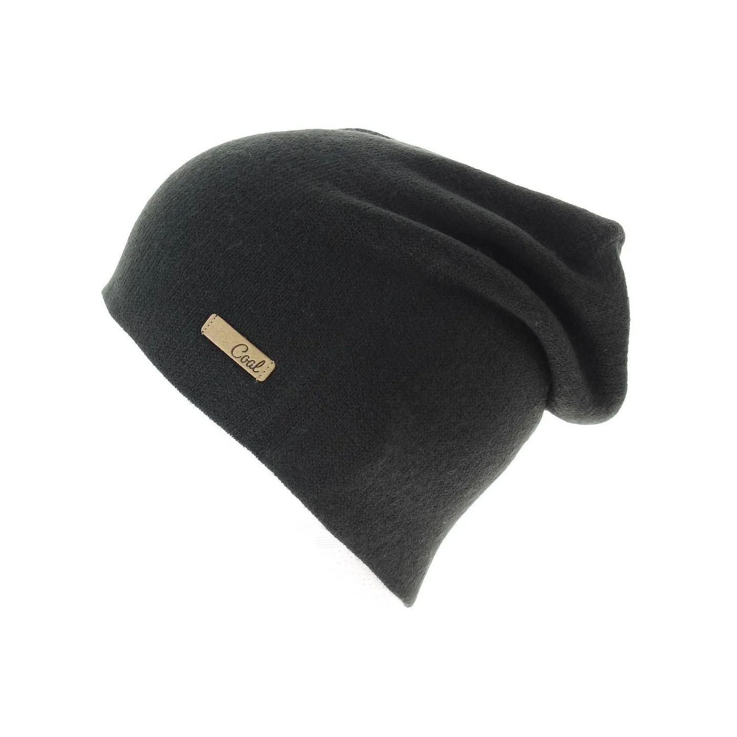 The Julietta Coal Black Beanie - long gathered beanie Reference: 2910 | Traclet Hat Shop