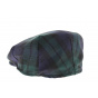 Green and blue Limerick tartan cap