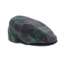 Green and blue Limerick tartan cap
