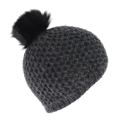 Black pompom beanie Reference: 1568 | Traclet Hat Shop