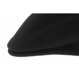 black Wool Felt Camelback Cap - Traclet